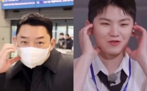【韓網熱評】SEVENTEEN保鑣模仿Woozi做「嗚啊嘿」手勢超可愛！韓網讚：「想成為保鑣就要做到這樣啊」(+影片)